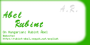 abel rubint business card